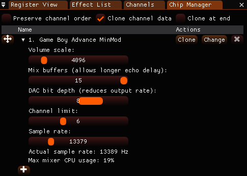 Image shows chip settings menu with many options.